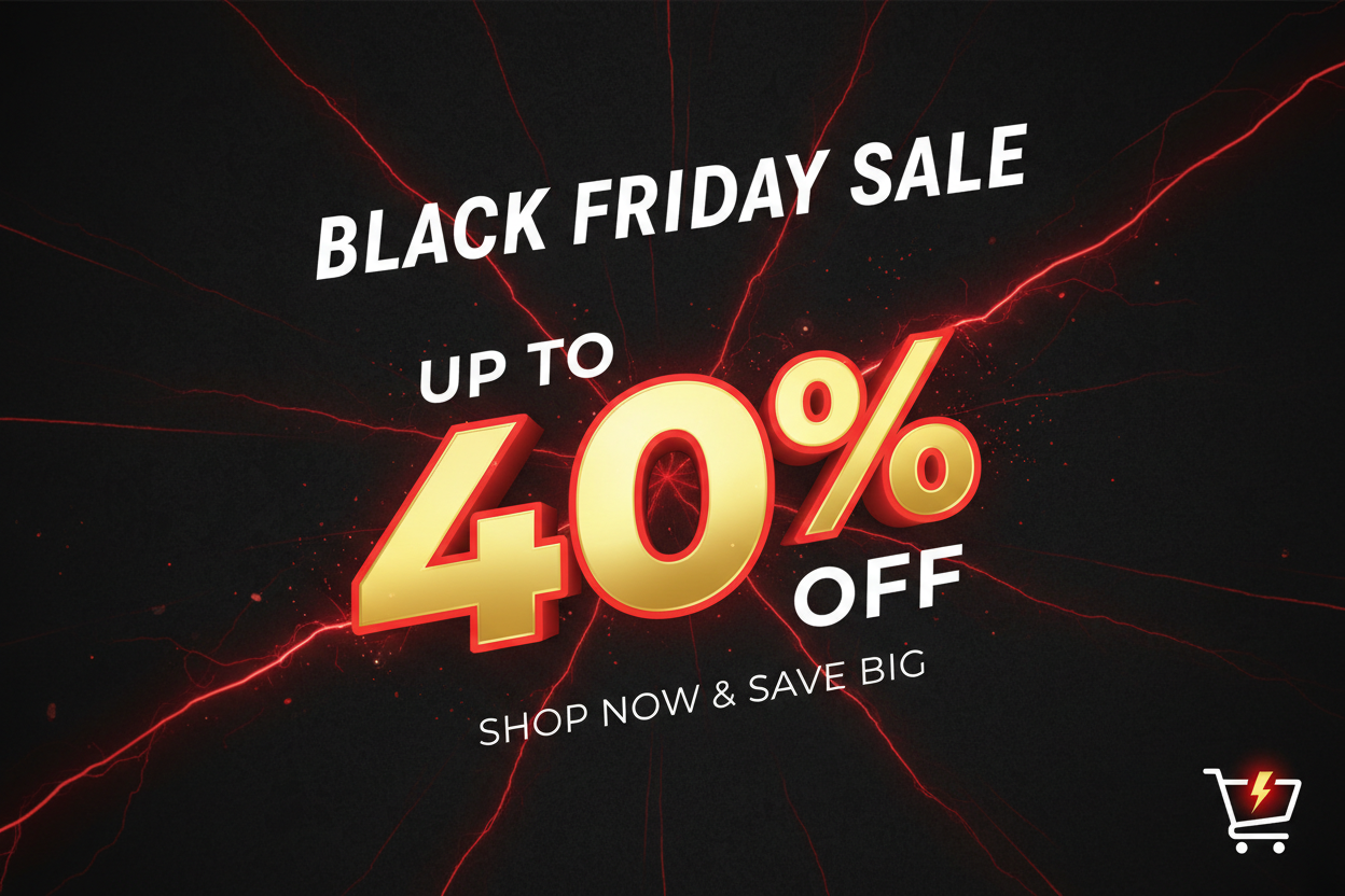 Black Friday sale up to 40% off 